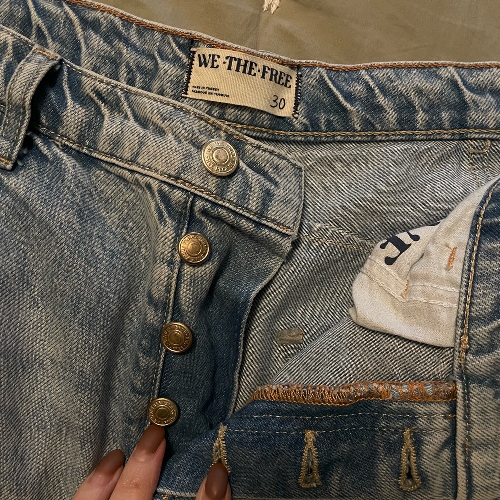 Free People Good Luck Mid-Rise Barrel Jeans